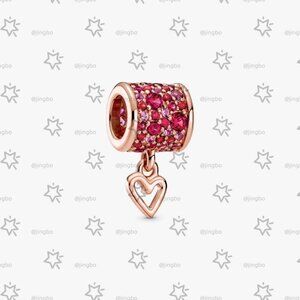 Pandora Pavé Freehand Heart Barrel Charm